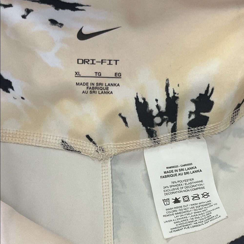 NWOT Women's Nike One Luxe Resort Mid-Rise 7/8 Cream Leggings XL Gym Training - Picture 9 of 11